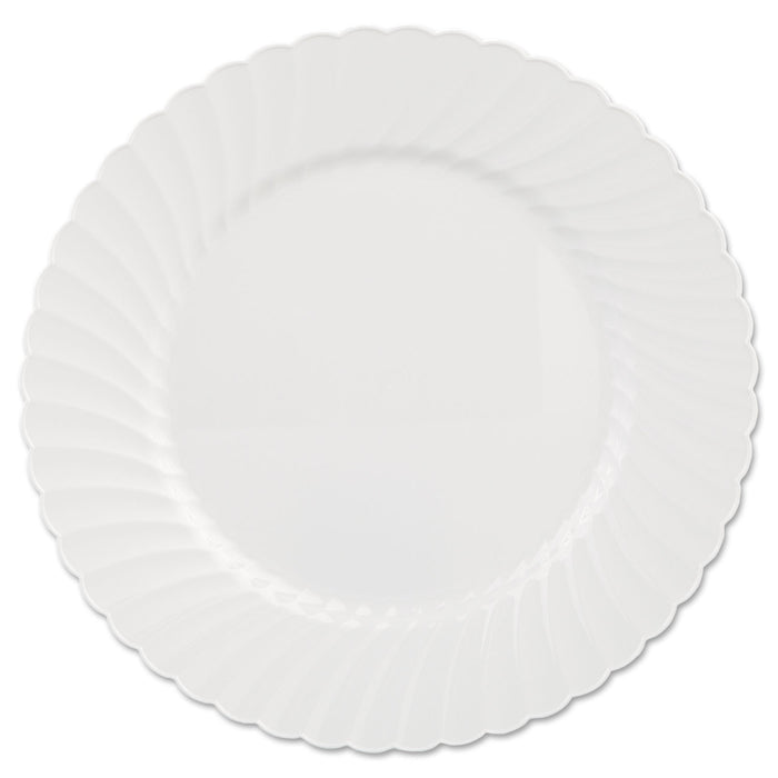 Classicware Plates, Plastic, 10.25 in, White