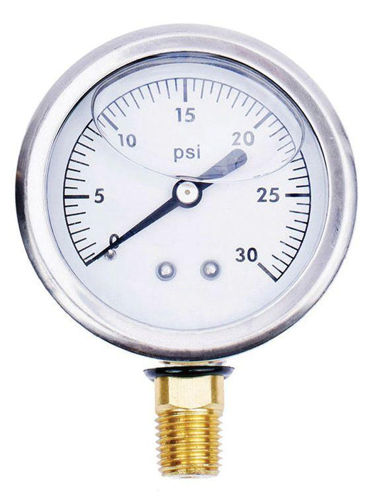 2 1/2" 60 PSI Liquid Filled Gauge