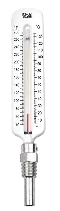 Hot Water Thermometer Straight Steel Well