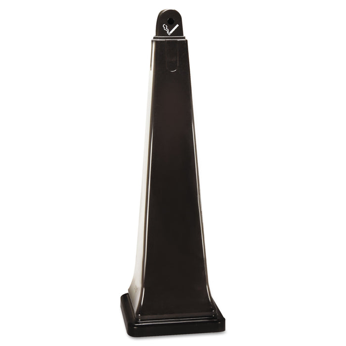 GroundsKeeper Cigarette Waste Collector, Pyramid, 1 gal, Plastic/Steel, Brown