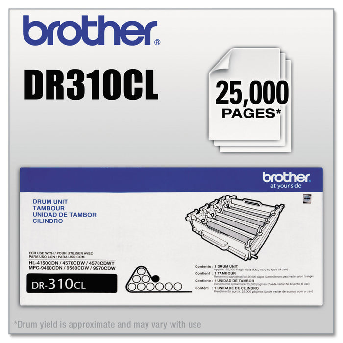 DR310CL Drum Unit, 25000 Page-Yield, Black