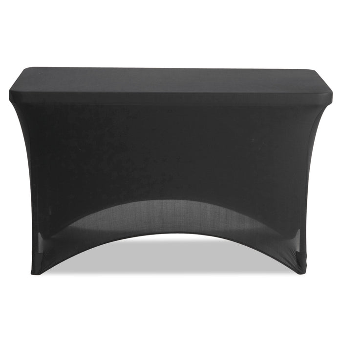 Stretch-Fabric Table Cover, Polyester/Spandex, 24" x 48", Black