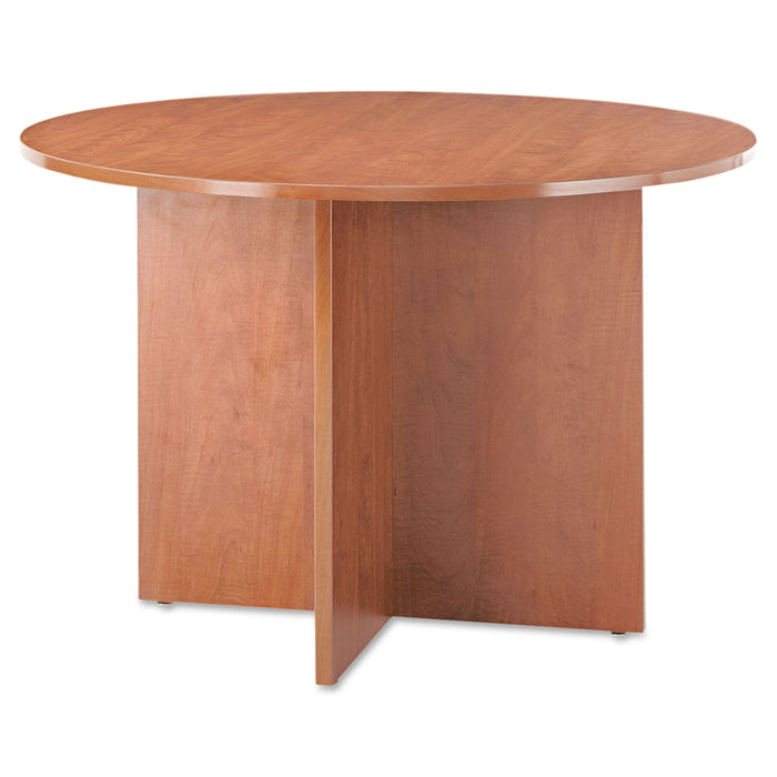Alera Valencia Round Conference Table w/Legs, 29 1/2h x 42 dia., Medium Cherry