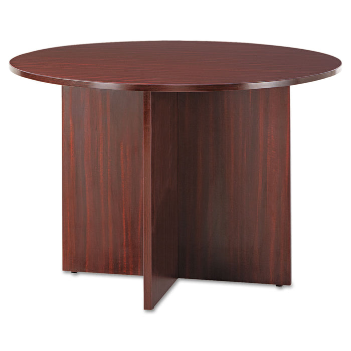 Alera Valencia Round Conference Table w/Legs, 29 1/2h x 42 dia., Mahogany