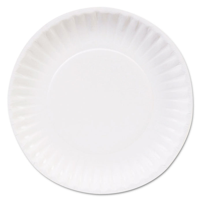 Clay Coated Paper Plates, 6", White, 100/Pack, 12 Packs/Carton