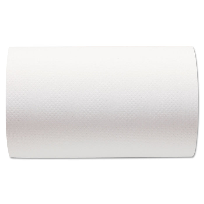 Hardwound Paper Towel Roll, Nonperforated, 9 x 400ft, White, 6 Rolls/Carton