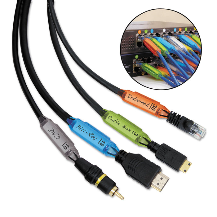 Cord ID Pro System, 100 Colored Cord Identifiers, Inserts & Stickers