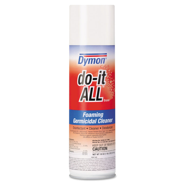 do-it-ALL Germicidal Foaming Cleaner, 18oz Aerosol, 12/Carton