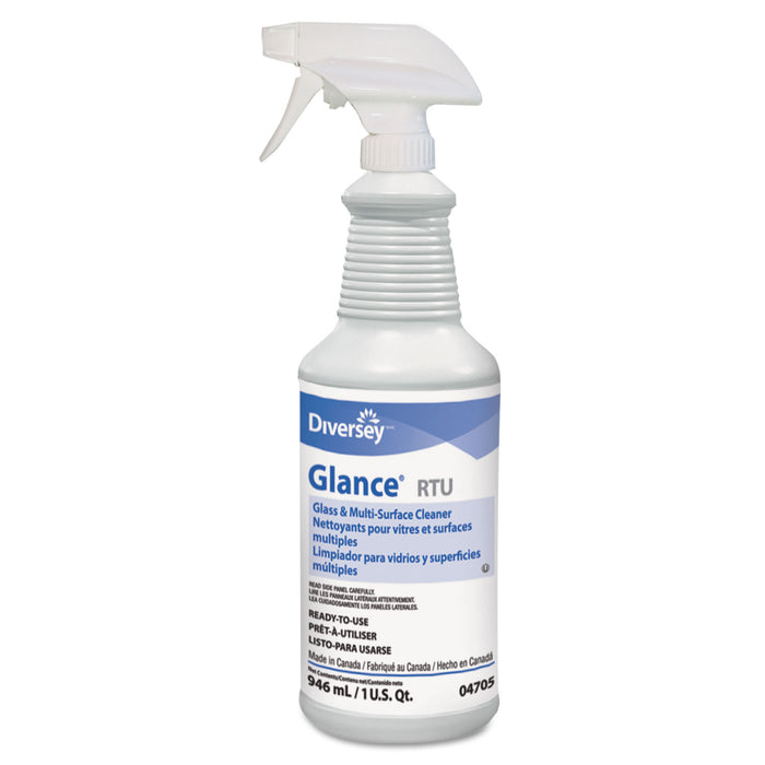 Glance Glass and Multi-Surface Cleaner, Original, 32 oz Spray Bottle, 12/Carton