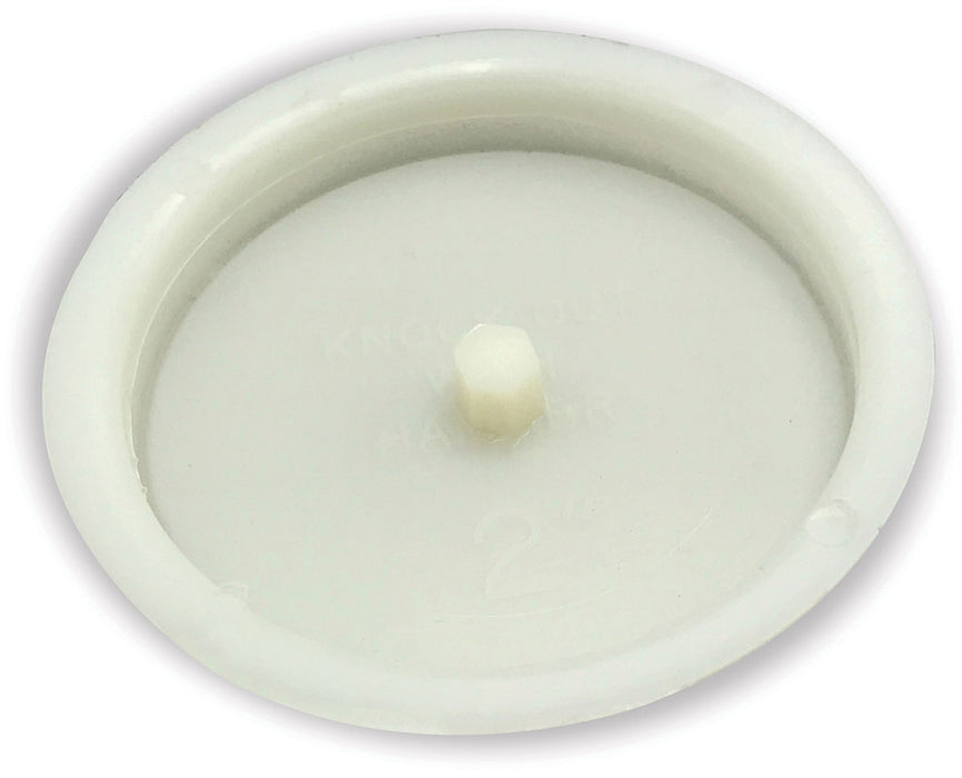 3" White PVC Knock-Out Test Cap