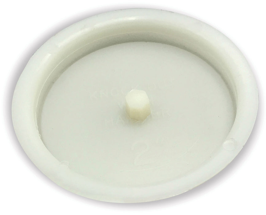 4" White PVC Knock-Out Test Cap