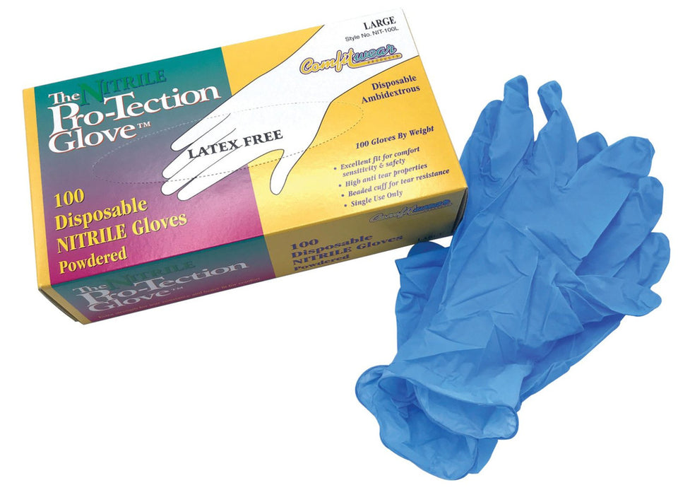 Blue Nitrile Gloves (50 Pairs)
