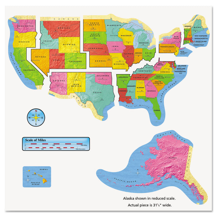 Bulletin Board Box Sets, United States Map, 46" x 24"