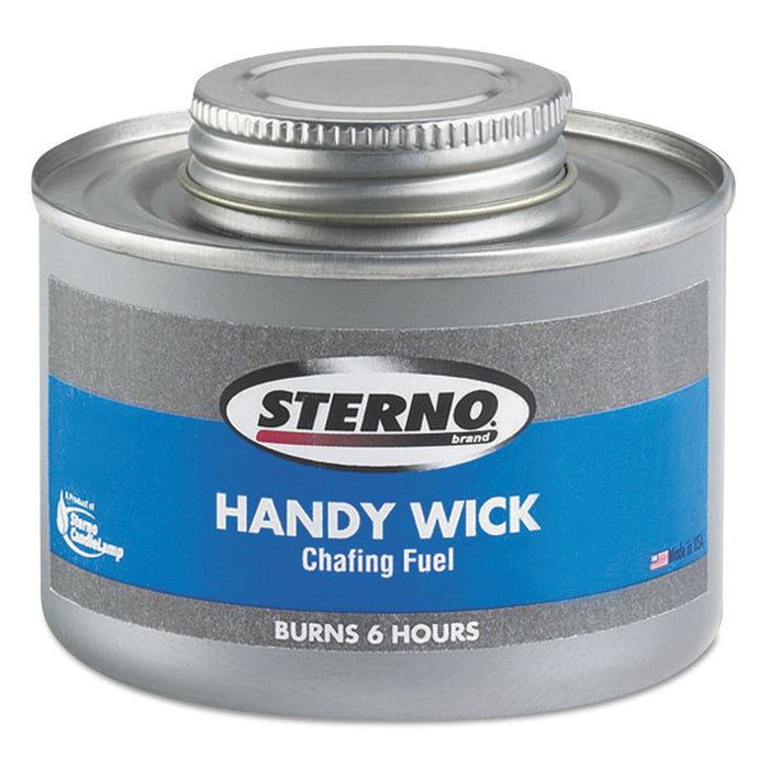 Handy Wick Chafing Fuel, Can, Methanol, Six-Hour Burn, 24/Carton
