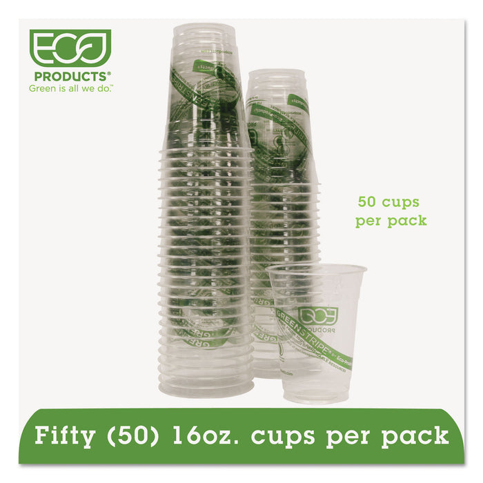 GreenStripe Renewable/Compostable Cold Cups Convenience Pack, 16oz, 50/PK
