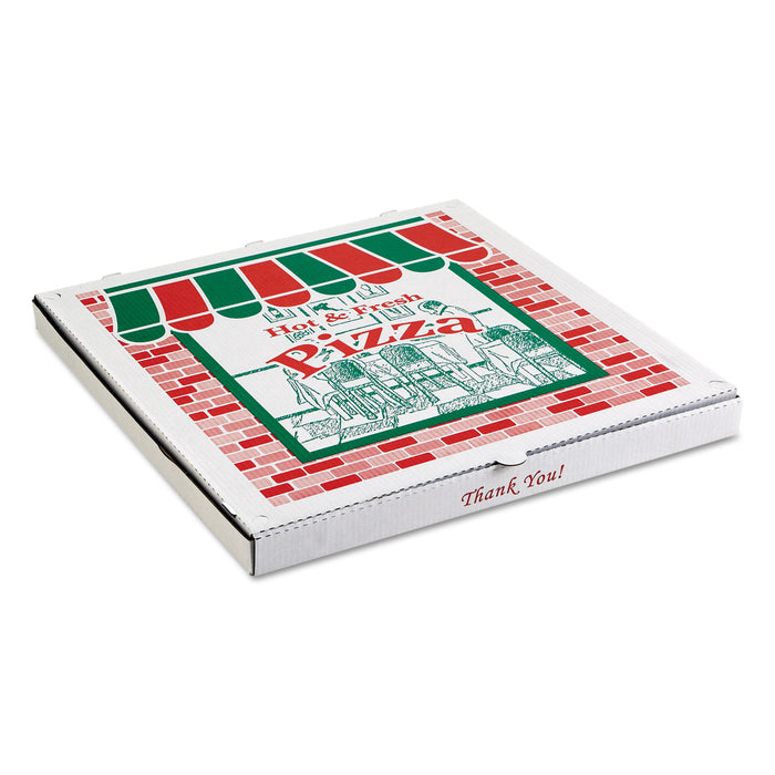 Corrugated Pizza Boxes, 24 x 24, White, 25/Carton