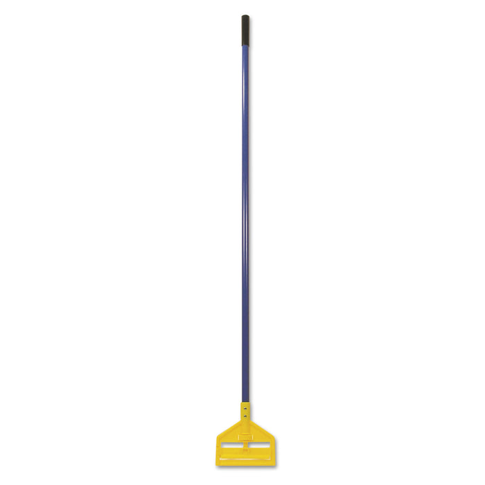 Invader Fiberglass Side-Gate Wet-Mop Handle, 60", Blue/Yellow