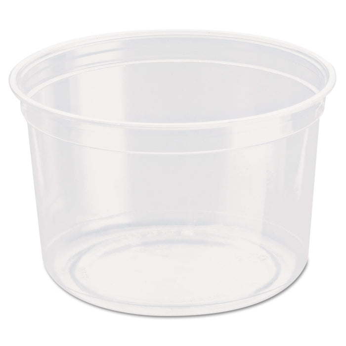 Bare Eco-Forward RPET Deli Containers, 16 oz, Clear, 500/Carton