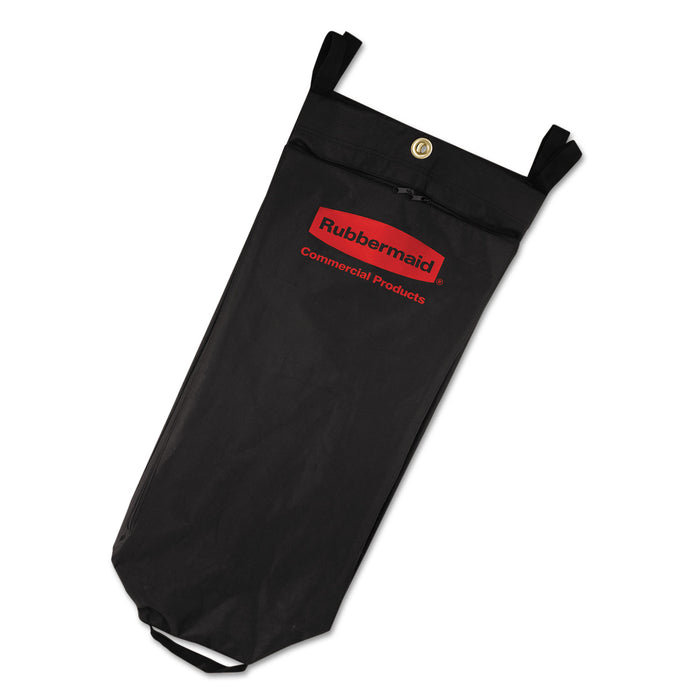Fabric Cleaning Cart Bag, 26 gal, 17.5" x 33", Black