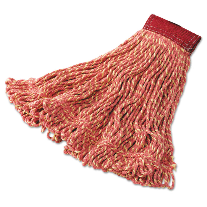 Super Stitch Blend Mop Heads, Cotton/Synthetic, Red, Large