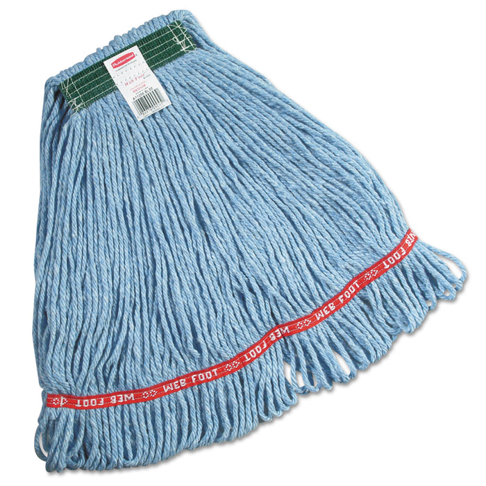 Swinger Loop Wet Mop Heads, Cotton/Synthetic, Blue, Medium