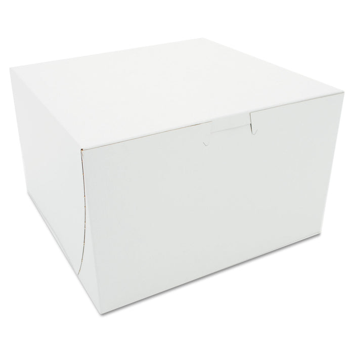 Tuck-Top Bakery Boxes, Paperboard, White, 8 x 8 x 5
