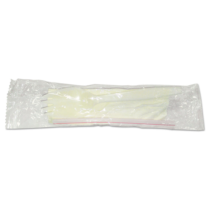 Wrapped Cutlery Kit, 5.25", Spork/Straw/Napkin, White, 1,000/Carton