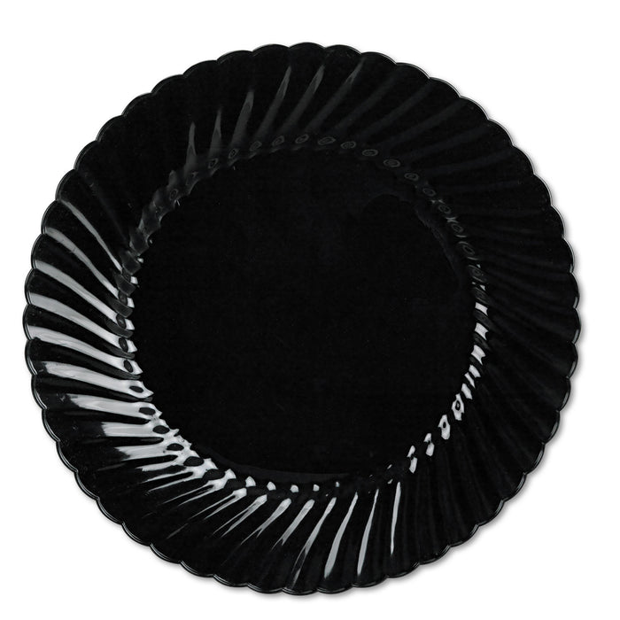 Classicware Plates, Plastic, 10.25 in, Black, 144/case