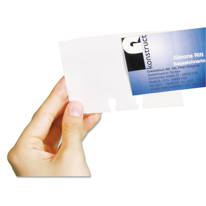 VISIFIX Double-Sided Business Card Sleeves, 40/Pack