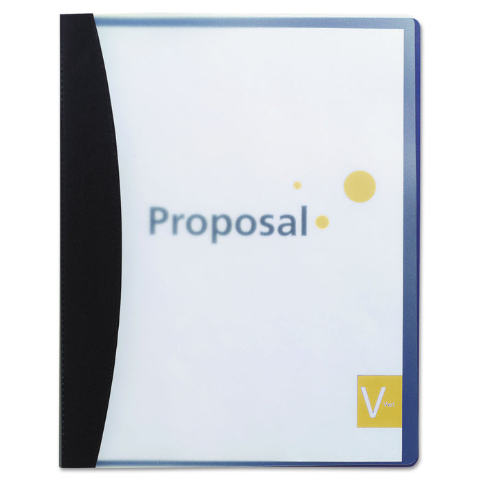 Report Cover w/Hidden Swing Clip, Letter Size, Black