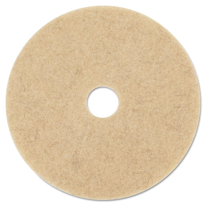 Ultra High-Speed Natural Blend Floor Burnishing Pads 3500, 27" Dia., Tan, 5/CT