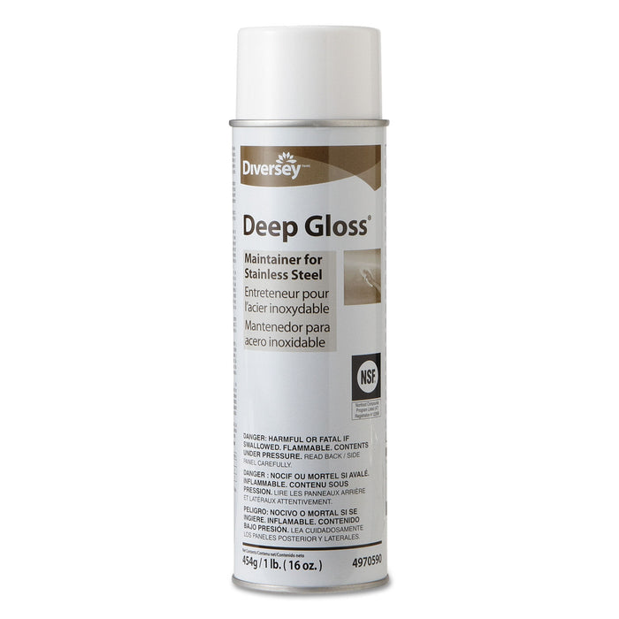Deep Gloss Stainless Steel Maintainer, 16oz Aerosol, 12/Carton