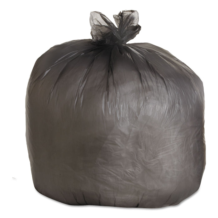 High-Density Can Liners, 45 gal, 19 microns, 40" x 46", Black, 150/Carton