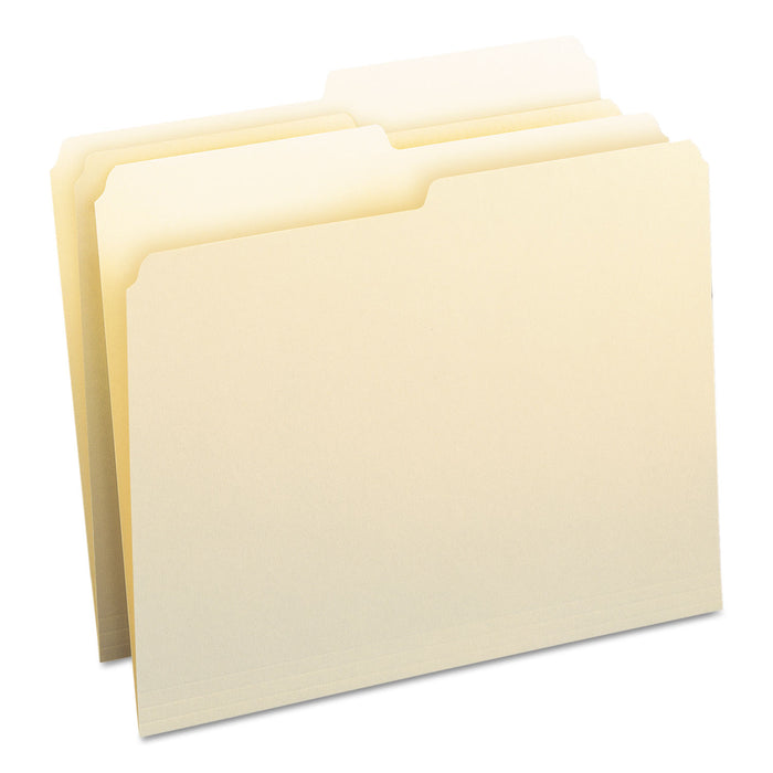Manila File Folders, 1/2-Cut Tabs, Letter Size, 100/Box