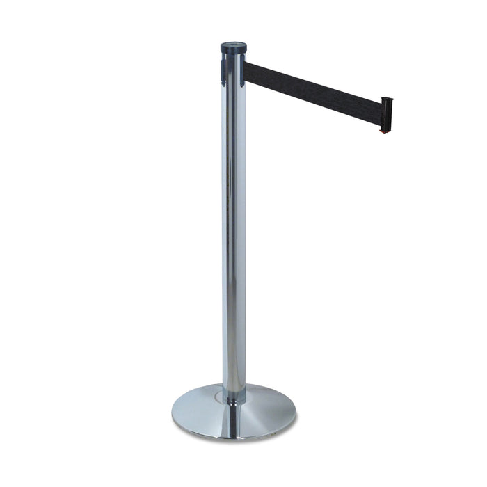 Adjusta-Tape Crowd Control Stanchion Posts Only, Nylon, 40" High, Black, 2/Box