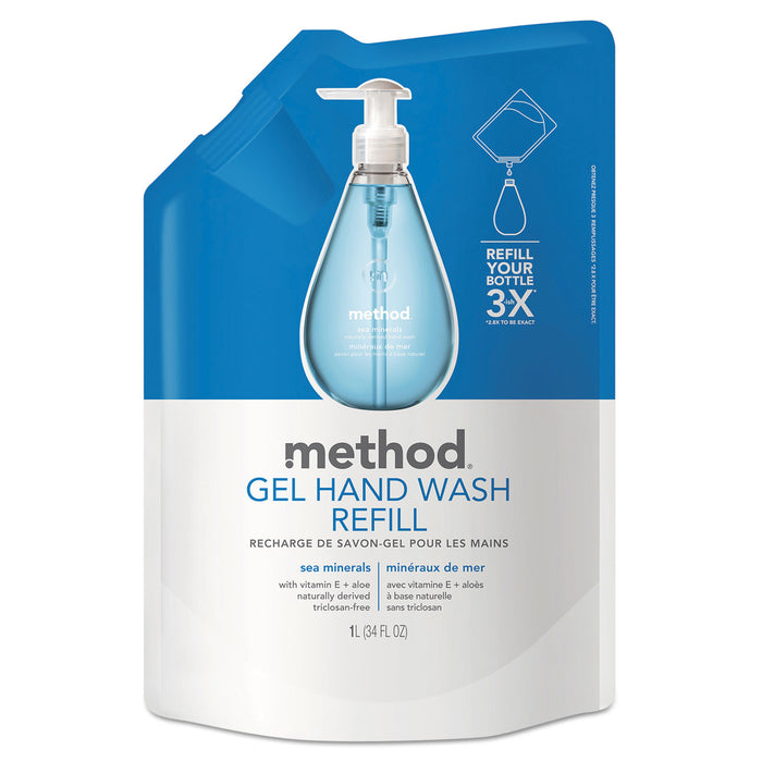 Gel Hand Wash Refill, Sea Minerals, 34 oz Pouch