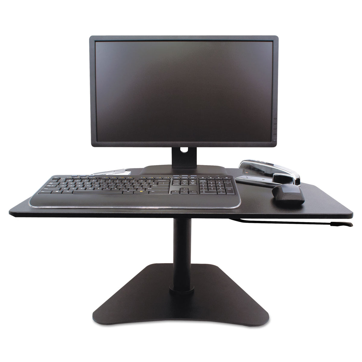 High Rise Adjustable Stand-Up Desk, 28w x 23d x 16.75h, Black — One ...