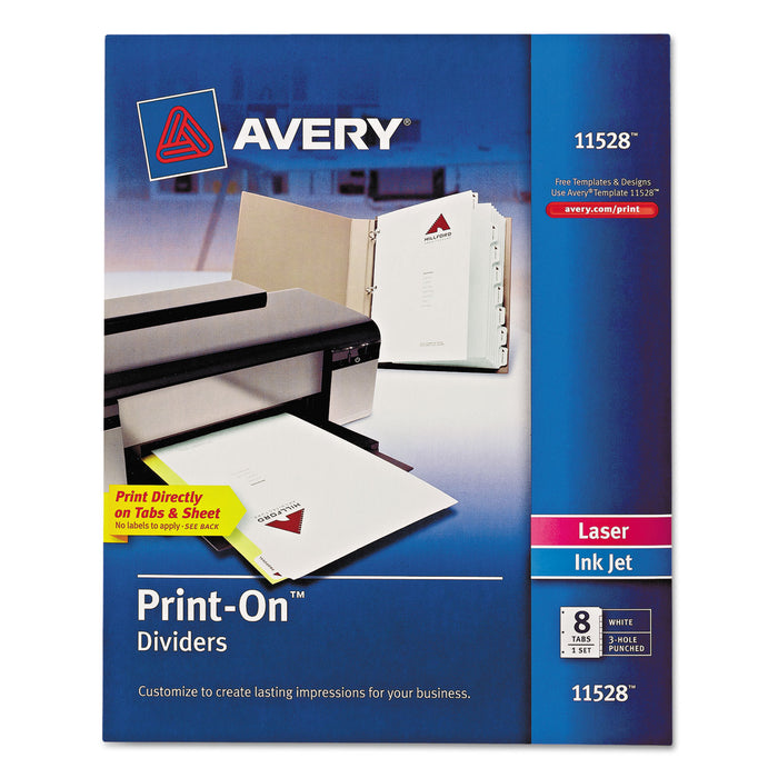 Customizable Print-On Dividers, 8-Tab, Letter