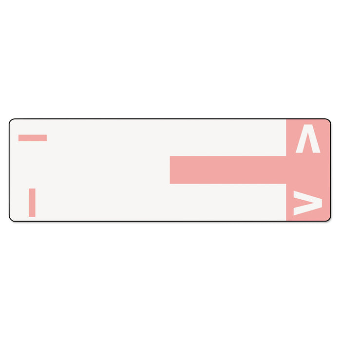 AlphaZ Color-Coded First Letter Combo Alpha Labels, I/V, 1.16 x 3.63, Pink/White, 5/Sheet, 20 Sheets/Pack