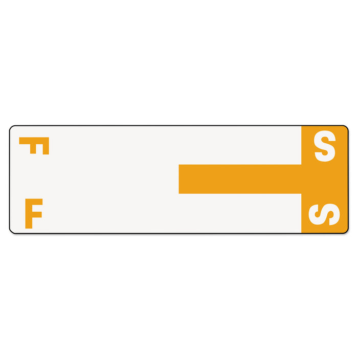 AlphaZ Color-Coded First Letter Combo Alpha Labels, F/S, 1.16 x 3.63, Orange/White, 5/Sheet, 20 Sheets/Pack