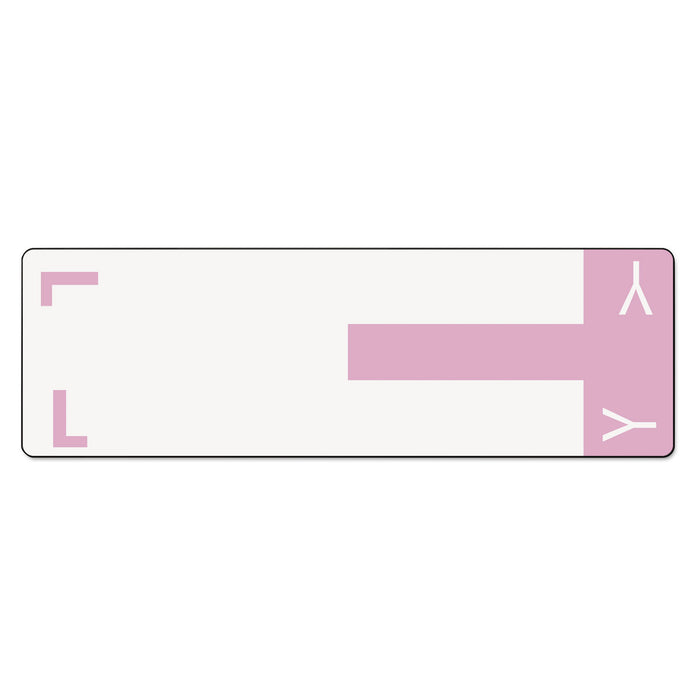 AlphaZ Color-Coded First Letter Combo Alpha Labels, L/Y, 1.16 x 3.63, Lavender/White, 5/Sheet, 20 Sheets/Pack