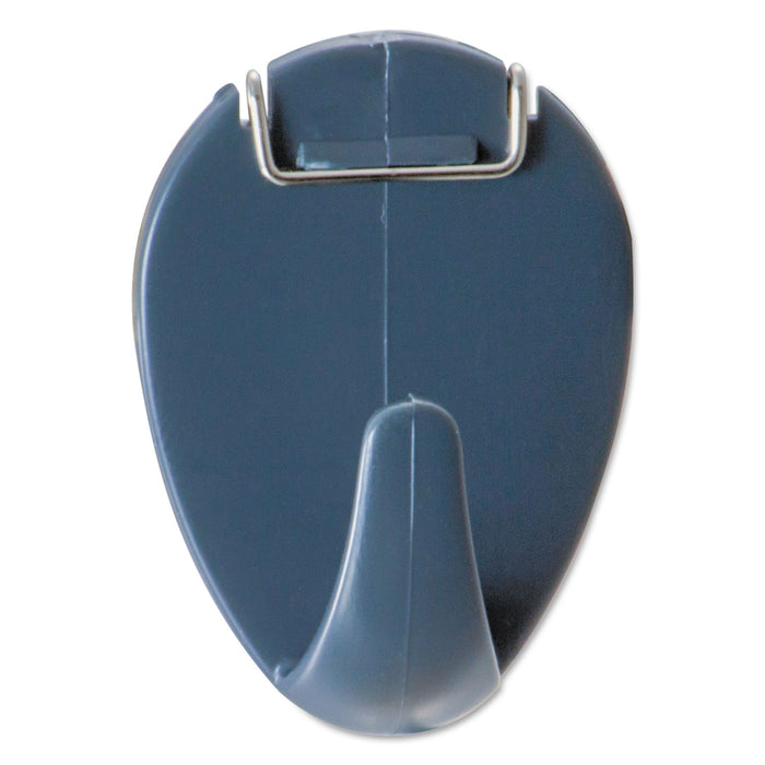 Deluxe Recycled Cubicle Hooks, 40 Sheets, Charcoal, 5/Pack