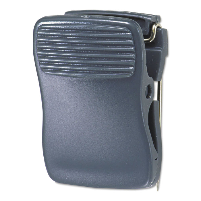 Deluxe Recycled Cubicle Clips, 40 Sheets, Charcoal, 24/Pack
