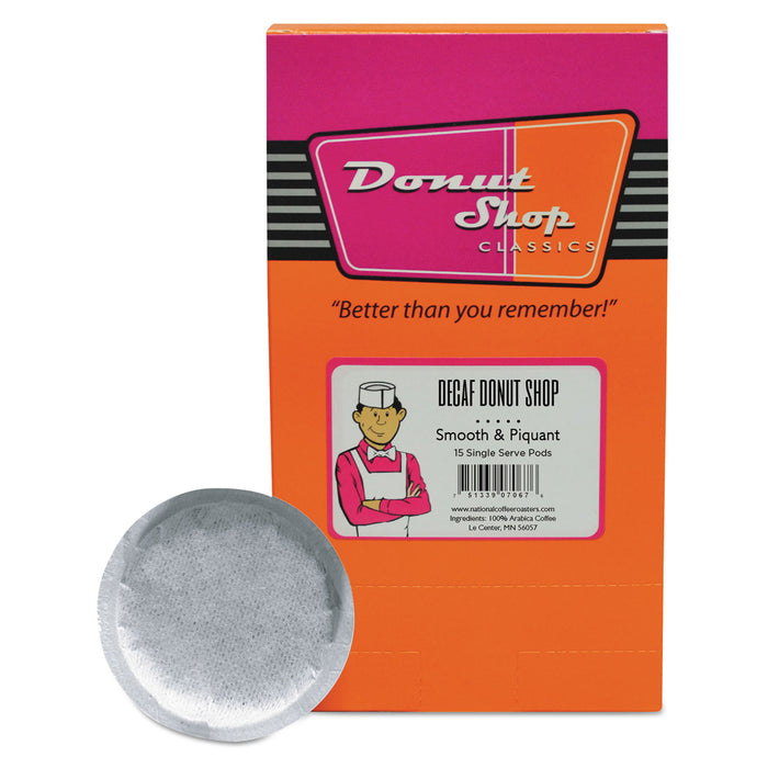 Donut Shop Coffee Pods, Medium Decaf, 15/Box