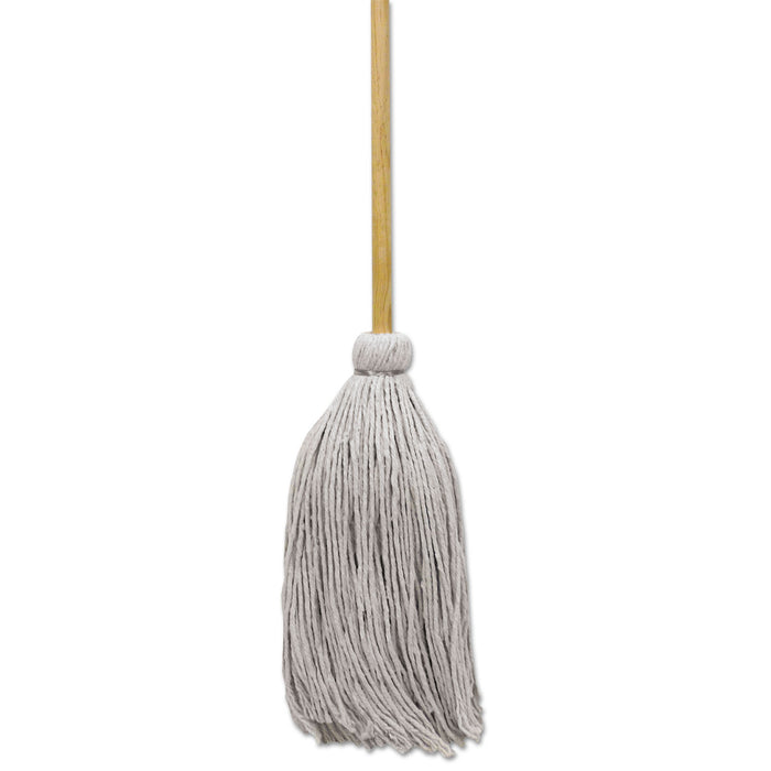 Cotton Deck Mop, White, 12oz, 12/Carton