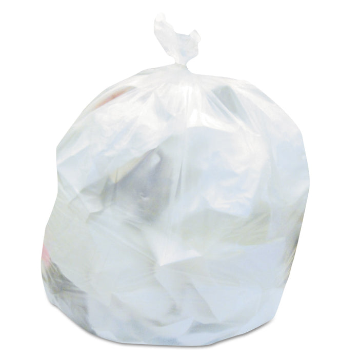 High-Density Can Liners, 56 gal, 19 microns, 43" x 47", Natural, 150/Carton