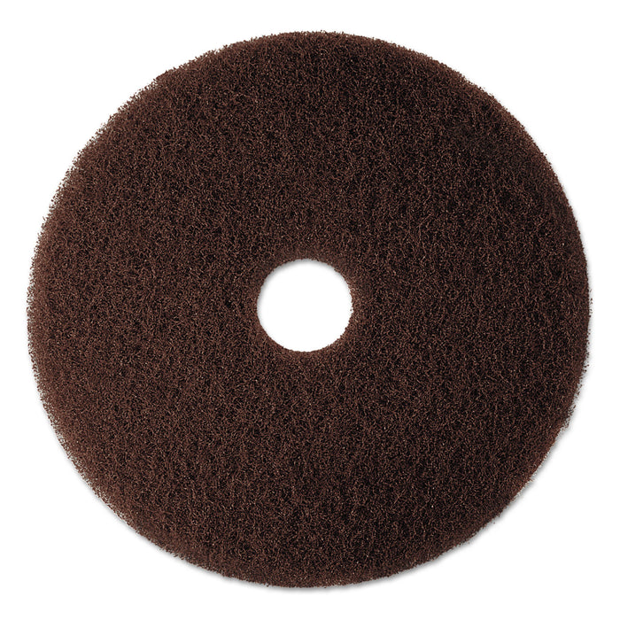 Low-Speed High Productivity Floor Pad 7100, 16" Diameter, Brown, 5/Carton