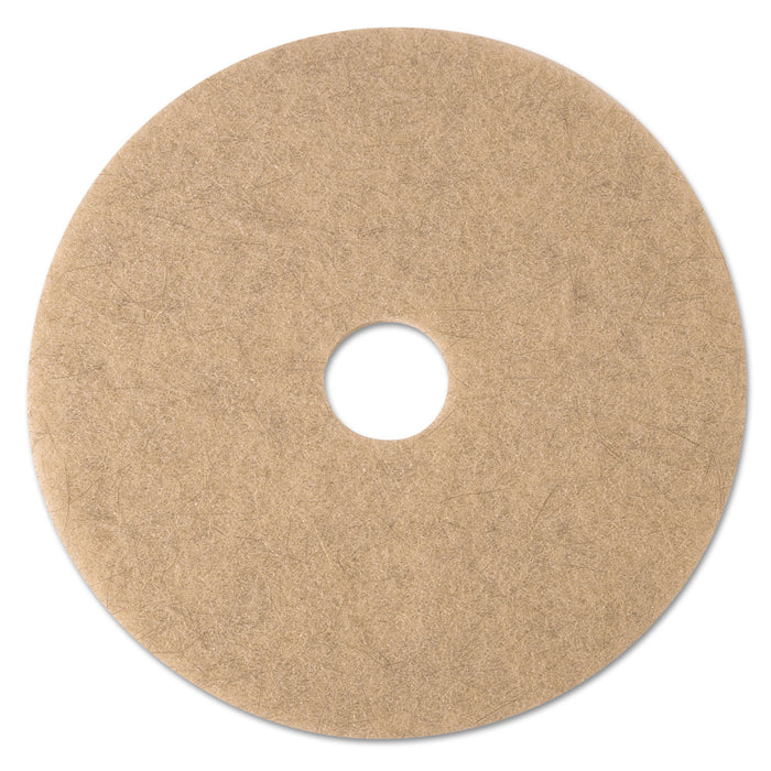 Ultra High-Speed Natural Blend Floor Burnishing Pads 3500, 21" Dia., Tan, 5/CT