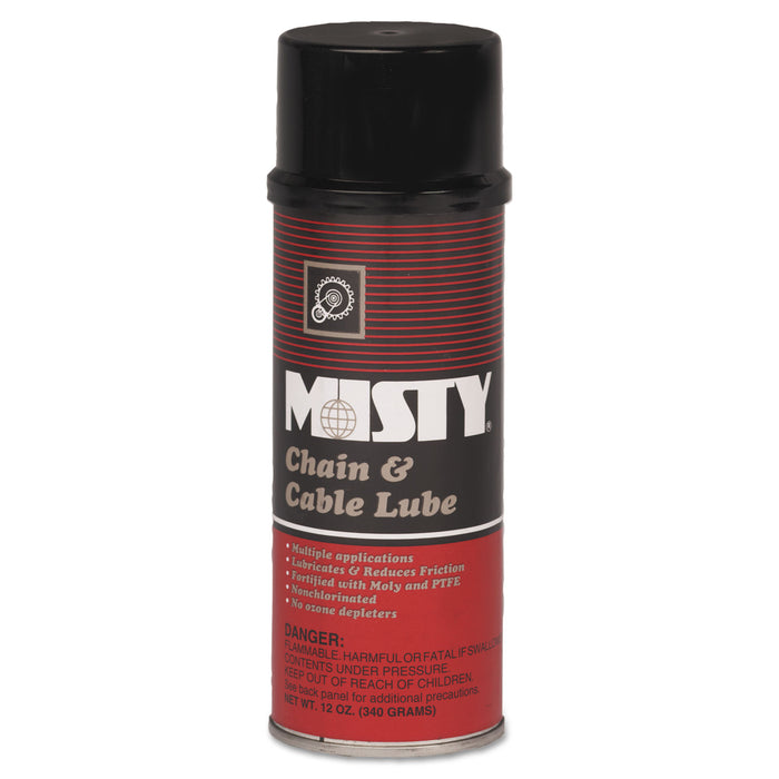 Chain & Cable Spray Lube, Aerosol Can, 12oz, 12/Carton