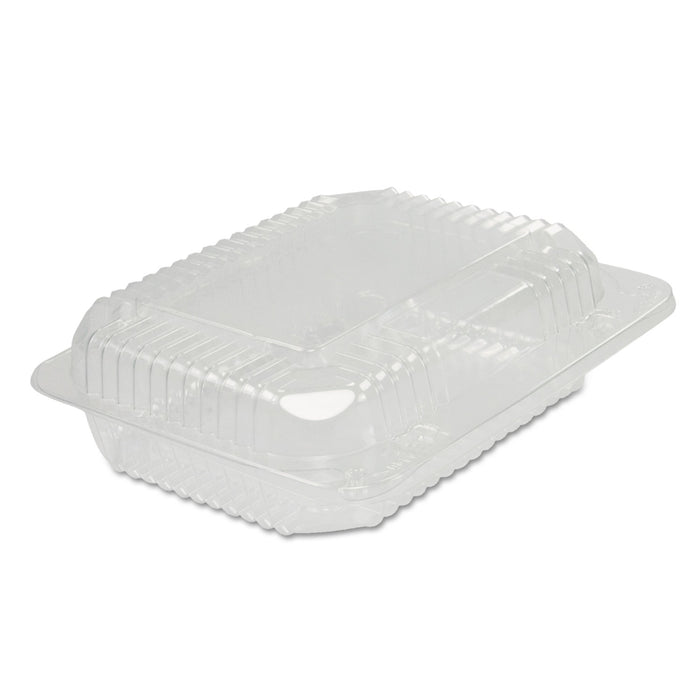 StayLock Clear Hinged Lid Containers, Plastic, 6" x 2 1/10" x 7", 125/PK, 2/CT